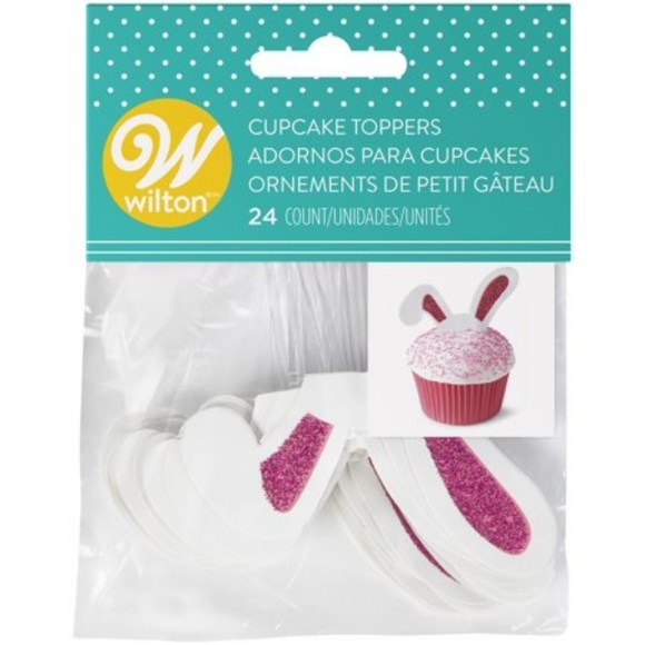 Wilton Bunny Ears Cupcakes Toppers 24 pcs. NWT - Picture 3 of 6